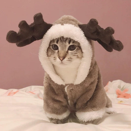 Cat Or Dog Christmas Reindeer Outfit - Different Sizes Available