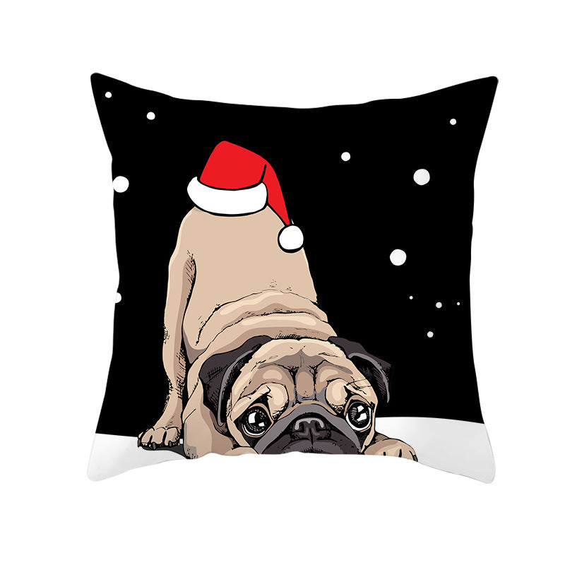 Pet Print Christmas Cushion Cover