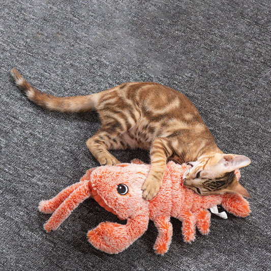 Flapping & Flipping Shrimp Cat Toy - USB Rechargable