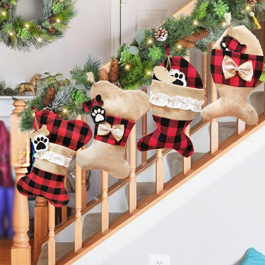 Pet Christmas Stocking Gift Bag - 4 Designs
