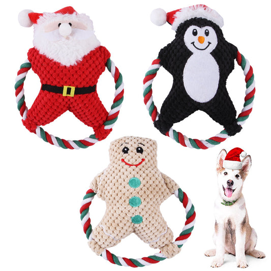 Squeeking Christmas Rope and Plush Toys