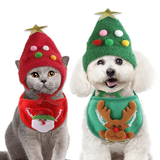 Christmas Tree Shape Hat For Your Pet