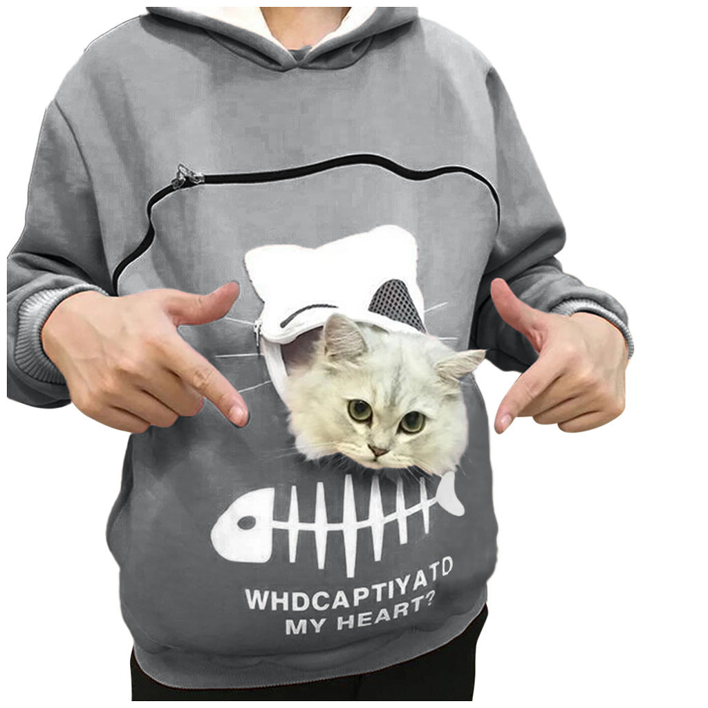 Women Hoodie With Cat/Pet Pocket - Different colours available - Pet Perfection