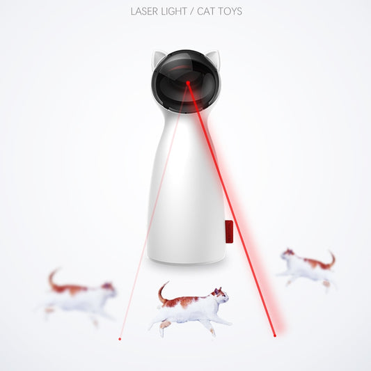 Creative Cat Pet LED Laser Funny Toy Smart Automatic Cat Exercise Training Entertaining Toy - Pet Perfection
