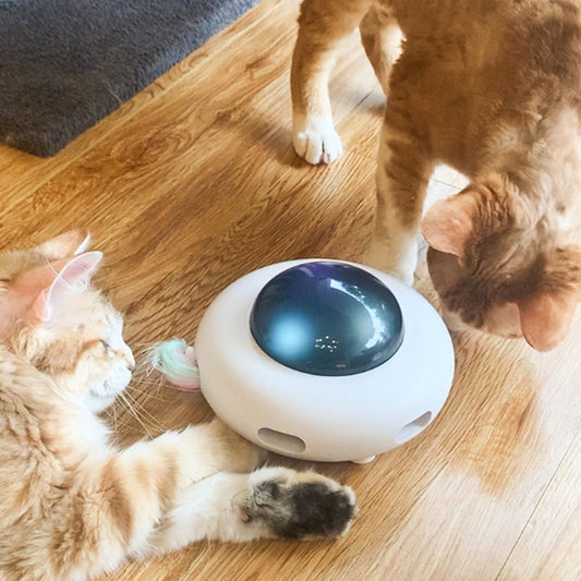 UFO Cat Toy - Smart, Electric, Teasing Flying Saucer - Pet Perfection