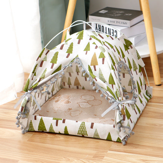 Cat Tent Cat Cat House Enclosed Pet Bed - Pet Perfection