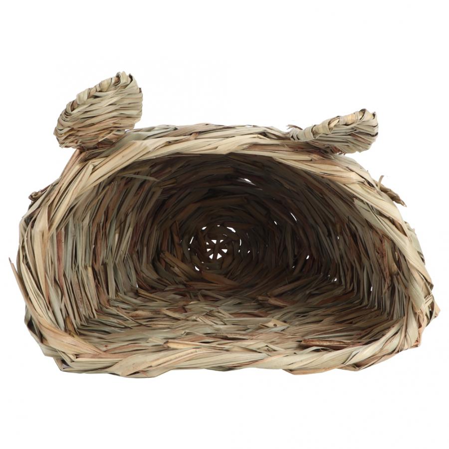 Handmade straw rabbit nest - Pet Perfection