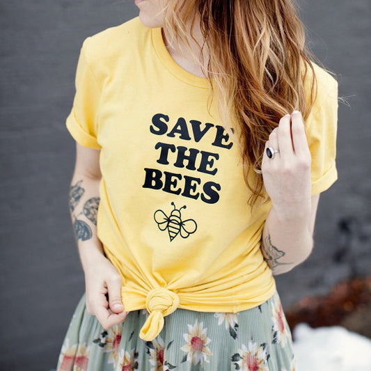 Save The Bees Cotton T-Shirt Top - Pet Perfection