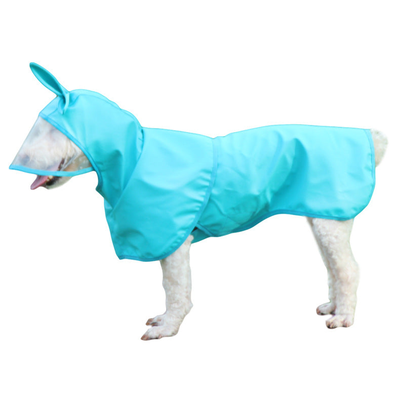 Transparent Brim Waterproof PU Dog Raincoat - Pet Perfection