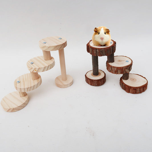 Hamster Toy Solid Wood Spiral Staircase - Pet Perfection