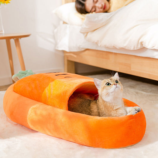 Universal Summer Warm Semi-closed Carrot Cat Litter - Pet Perfection