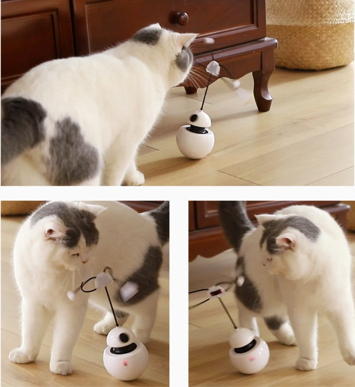 3-in-1 Robot Spinning Tumbler & Laser Cat Toy