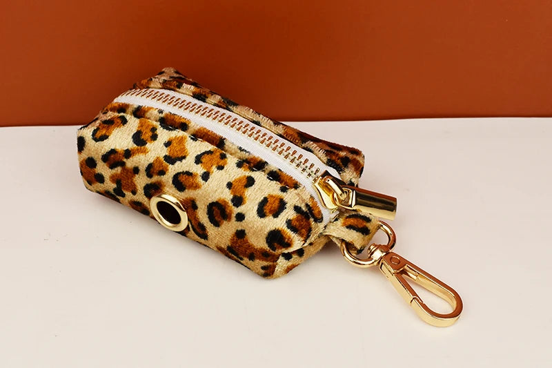 Customisable Leopard Print Dog Collar, Leash, Harness, & Poo Bag Holder sets