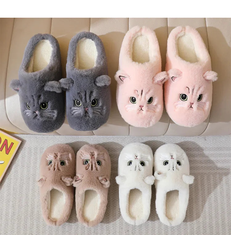 Fluffy Cat Slippers