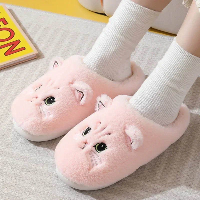 Fluffy Cat Slippers