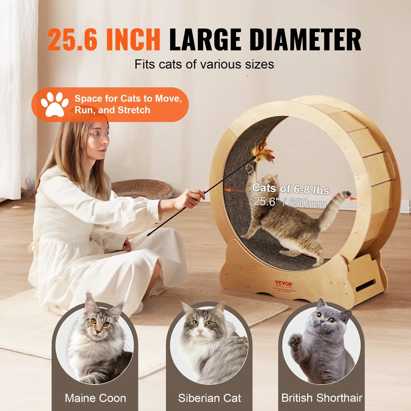 Cat Exercise Wheel - 4 Sizes Available